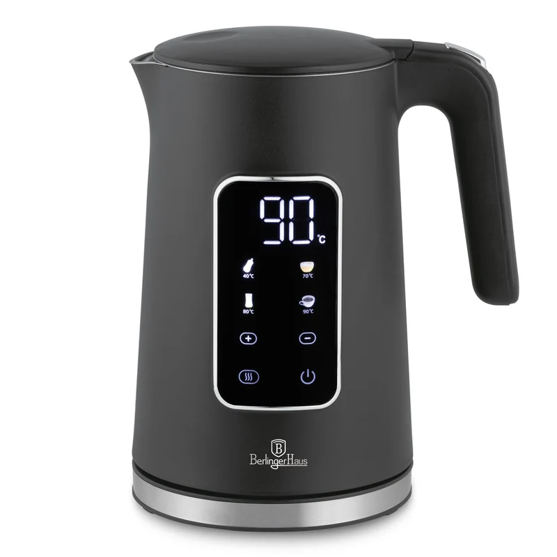 BerlingerHaus Wasserkocher Digital Matt Anthrazit - Temperaturregelung - 1,7 Liter - 2200W