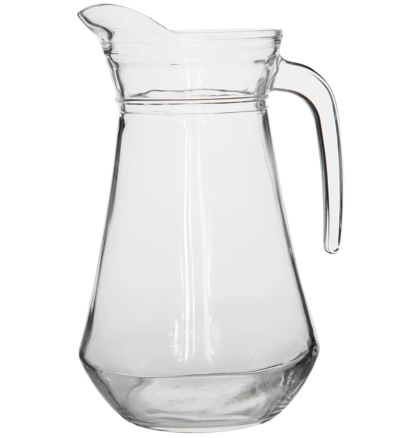 Cocktail-Set Gelbe Peter - Karaffe 1,6 L mit 6 Longdrinkgläser 470 ml, Barlöffel & Eiswürfelform