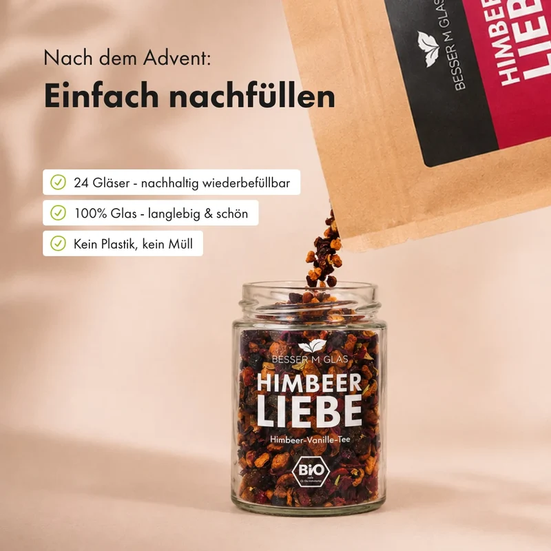 Tee Adventskalender mit Keramik Teekannenset