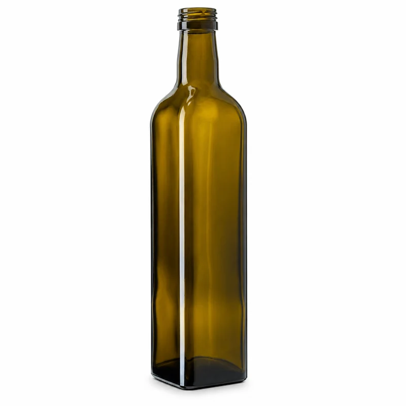 Marascaflasche 0,50 l Antikgrün PP 31,5 mm