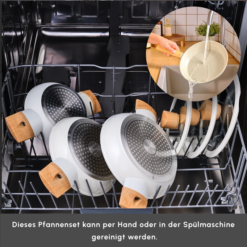 Karaca Swiss Crystal Almond, 6 teiliges Schmortopf Set, Induktion