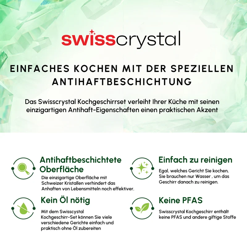 Karaca Swiss Crystal Almond, 6 teiliges Schmortopf Set, Induktion