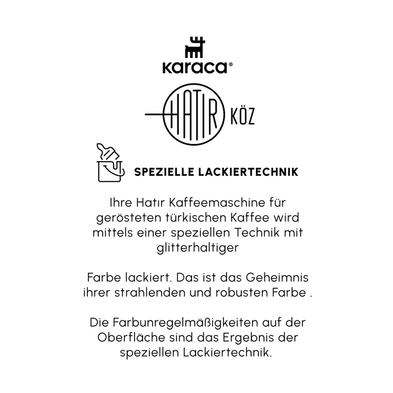 Karaca Hatır Kaffeemaschine mit Röstfunktion Rot, 535W