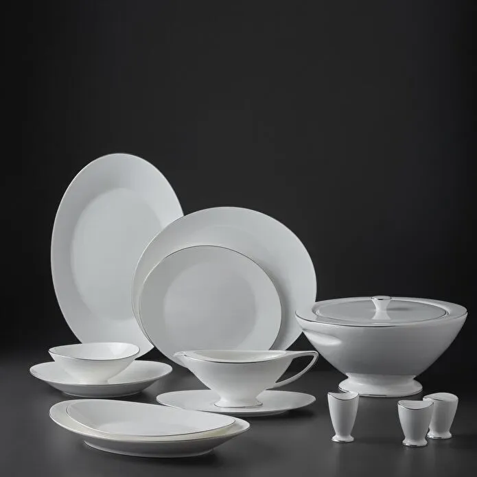 Jumbo Moon Platin 64-teiliges Tafelservice für 12 Personen