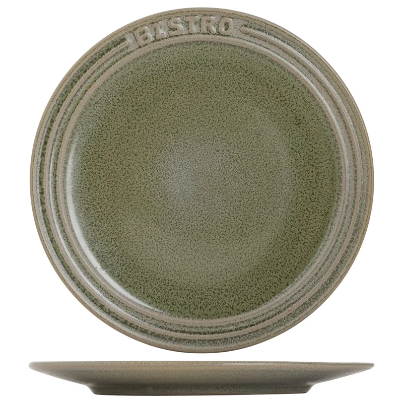 Cosy & Trendy Frühstücksteller / Dessertteller Bistro Thyme Green Ø 21 cm - 6 Stück