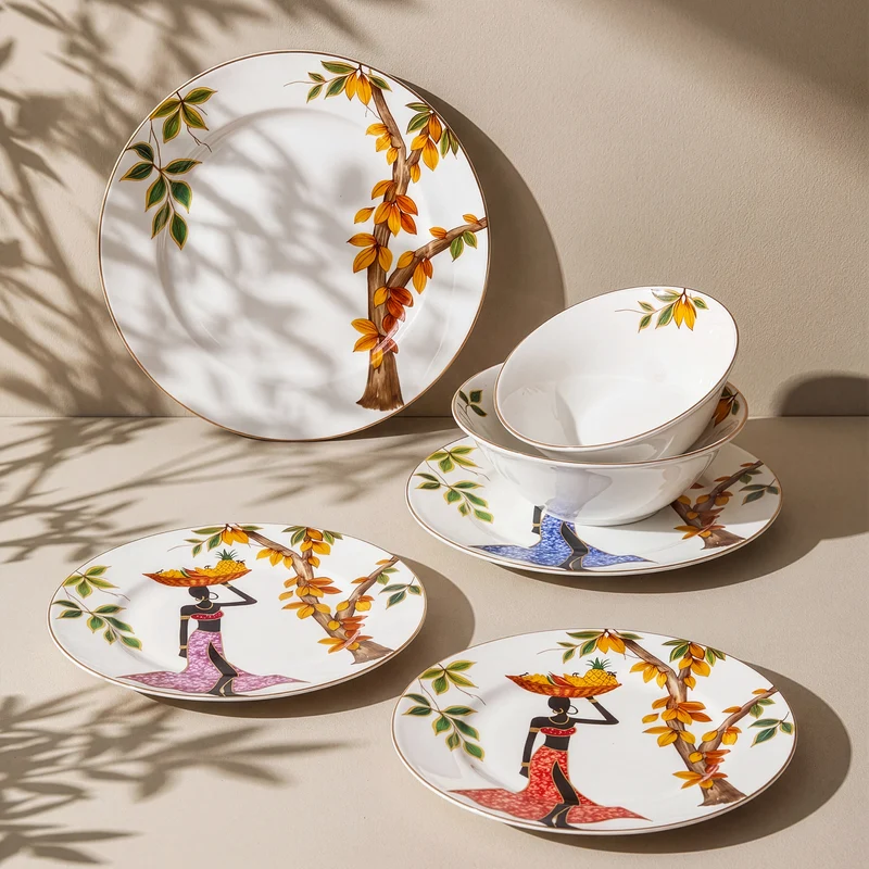 Karaca Elegance Bone Samira – 24-teiliges Tafelservice für 6 Personen