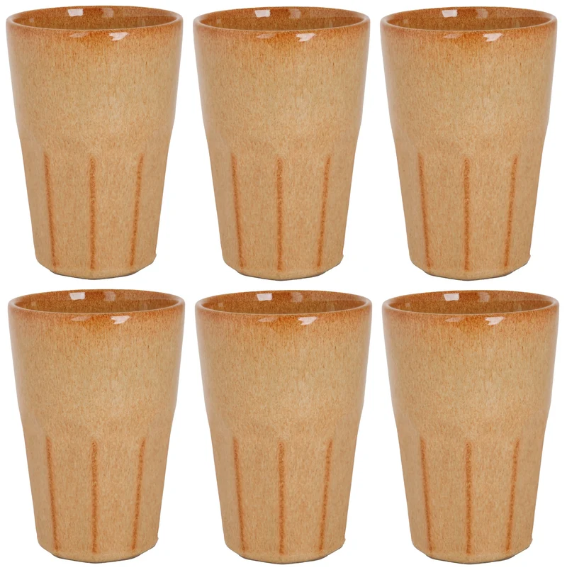 Cosy & Trendy Latte Macchiato Becher Bistro Mustard Yellow 450 ml - 6 Stück