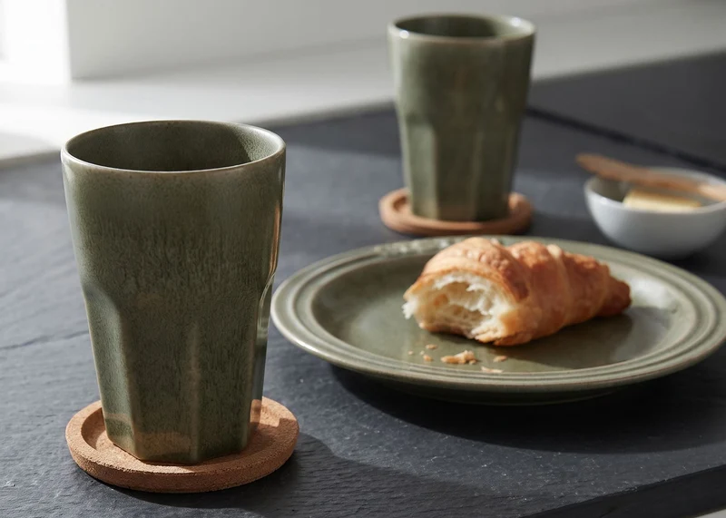 Cosy & Trendy Latte Macchiato Becher Bistro Thyme Green 450 ml - 6 Stück