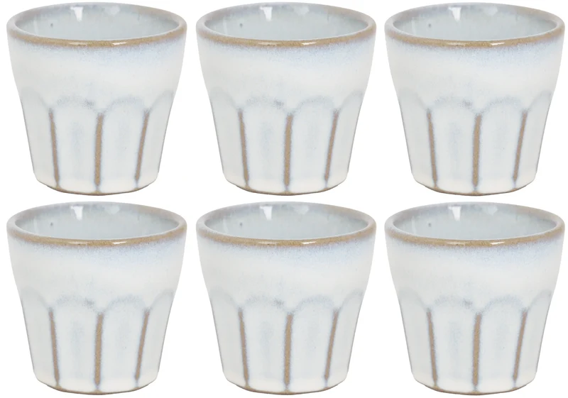 Cosy & Trendy Espresso Tassen Bistro Vintage White 90 ml - 6 Stück