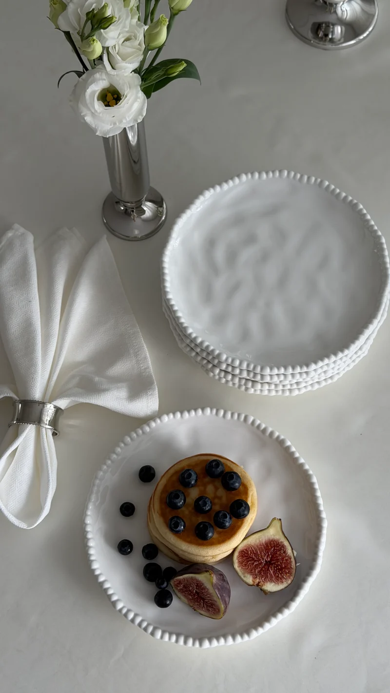 Pearly White Kuchenteller 6er Set