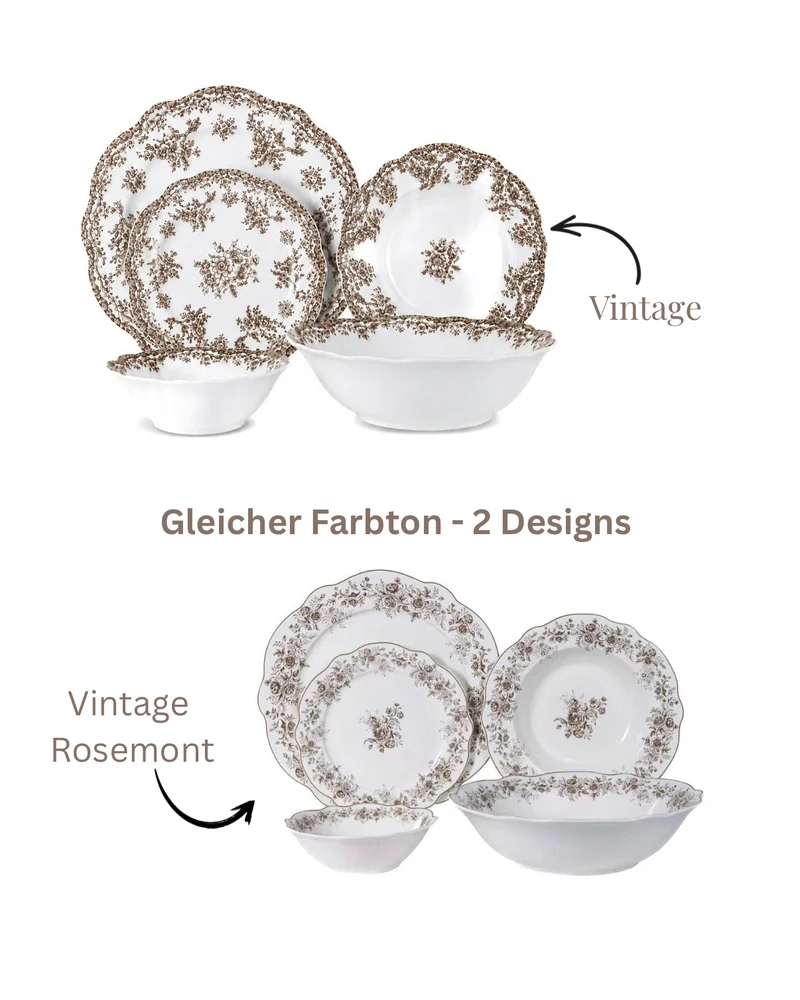 Vintage Rosemont Teller - Set 25-Teilig