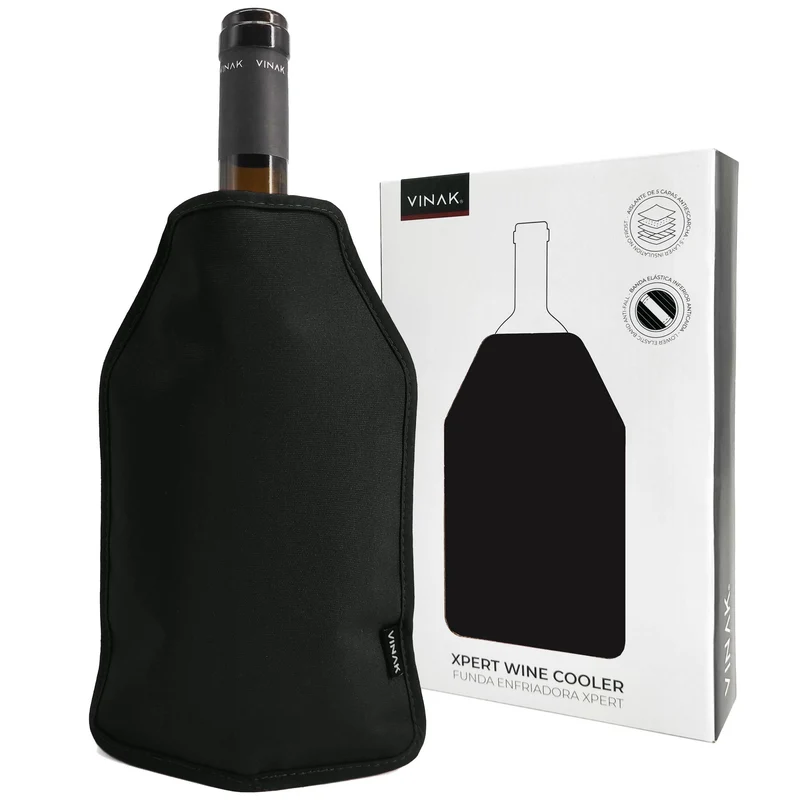 VINAK - XPERT Flaschenkühler für Wein - Champagner: Negro