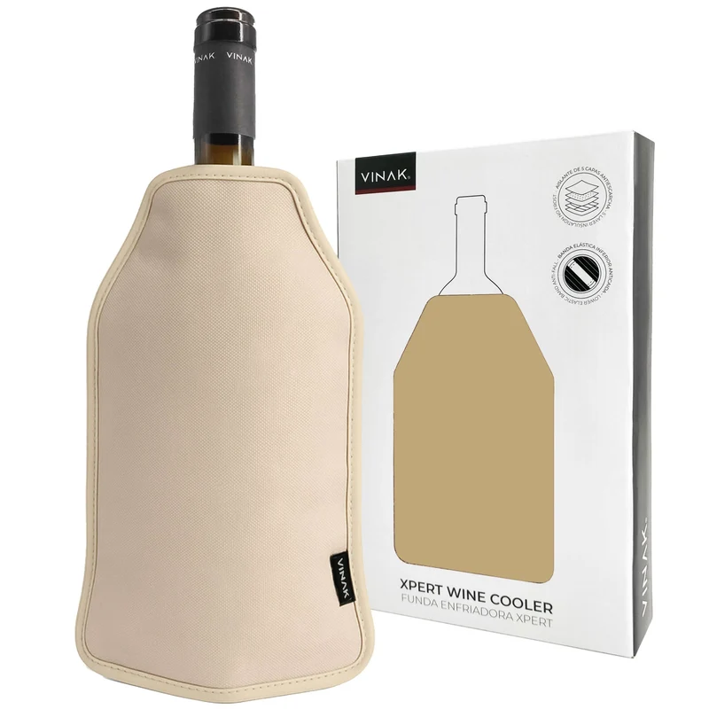 VINAK - XPERT Flaschenkühler für Wein - Champagner: Negro