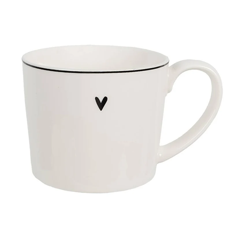 Becher 275 ml Weißes Porzellan Herz