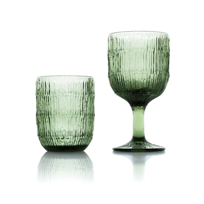 Das Moss Ripple Wasserglas - Grün
