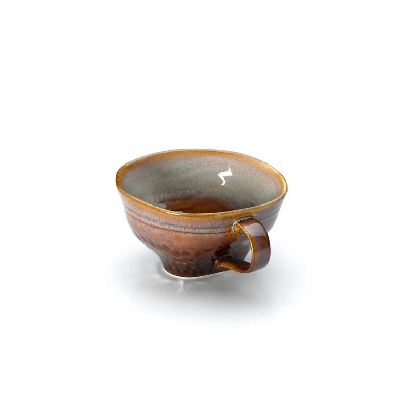 Die braune Tasse - Braun Grau - M