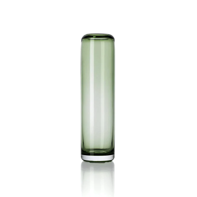 Die hohe vertikale Vase - Grün