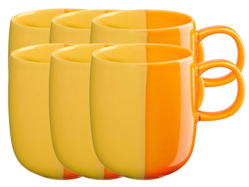 ASA joy Henkelbecher orange smoothie 0,4l Set6