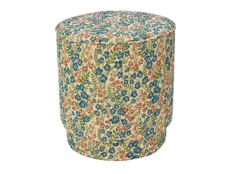 PIP STUDIO Poppy Jacquard Pouf / Hocker blau 40x45cm