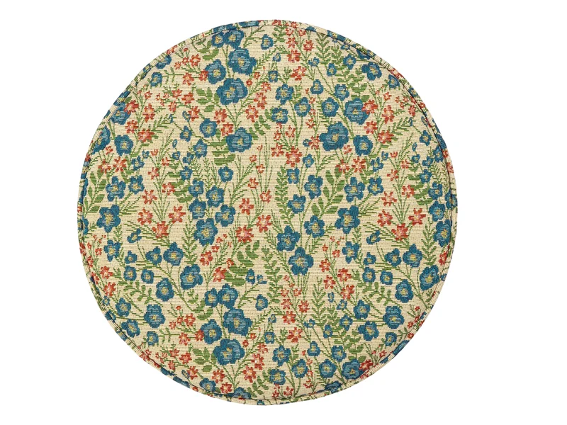 PIP STUDIO Poppy Jacquard Pouf / Hocker blau 40x45cm