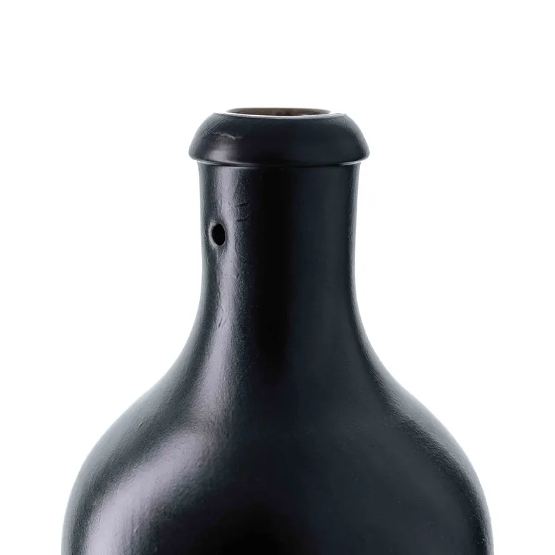 Tonkrug 0,5 l Schwarz-Matt Bügelverschluss-Mündung