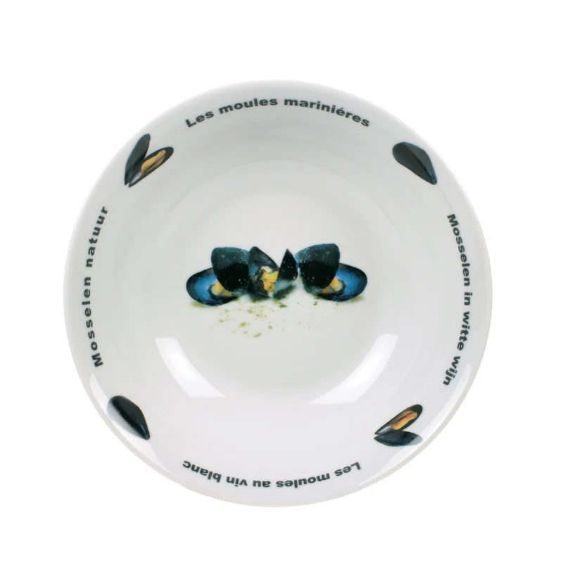 Muschelset - Muscheltopf ø 24 cm (Induktion) mit Muschteller & Anovi Muschelbesteck - 2 Personen