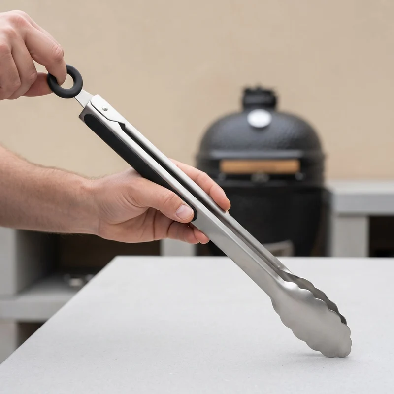 Keij Kamado BBQ Zange Easy Lock - Edelstahl - 35 cm