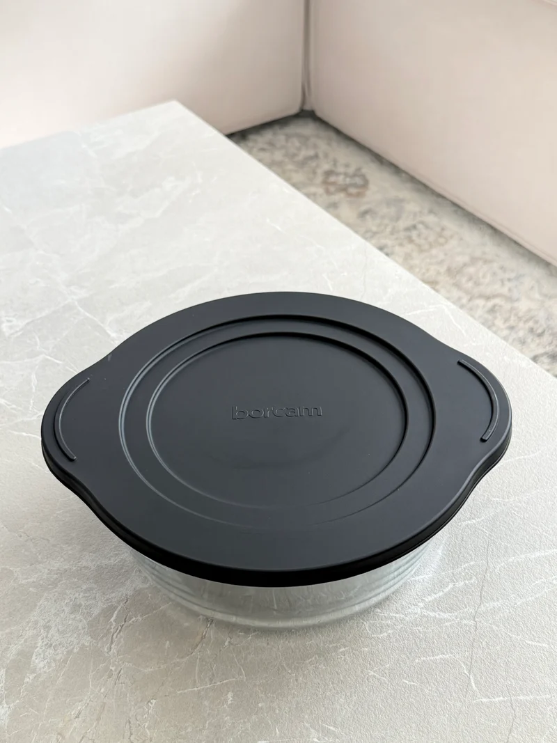 Borcam Rund mit schwarzem Plastikdeckel