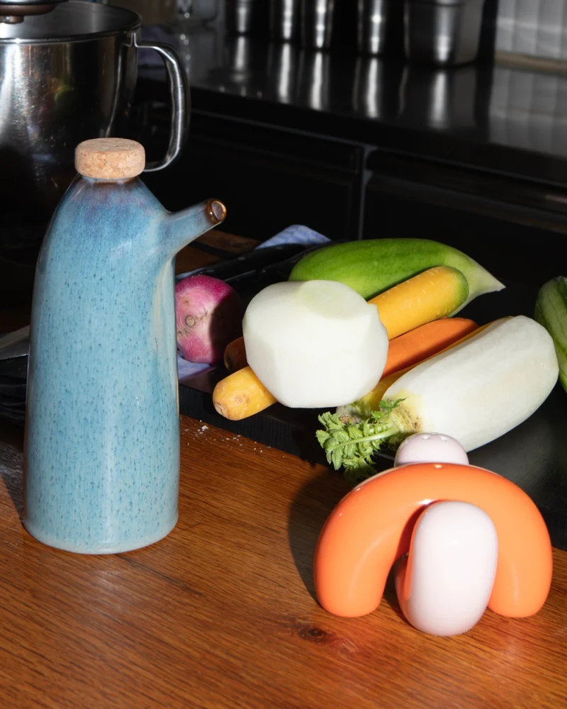 Madeira Essig- & Ölflasche grünblau