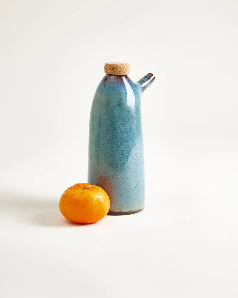 Madeira Essig- & Ölflasche grünblau