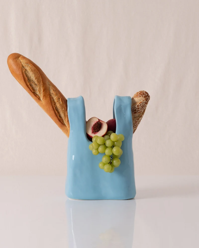 MaM x Another Cotton Lab Vase M hellblau