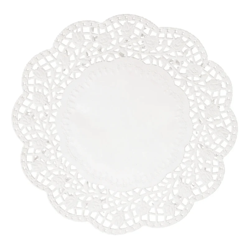 Tortenspitzen/Tortenpapier "Dekor Rose", rund, weiß