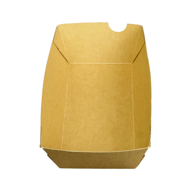 Snackschalen "Bio", Karton, 138,5x68x45mm, braun