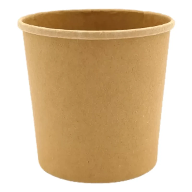 Suppenbecher To Go "Urban Leaf", mit Deckel, Papier, braun