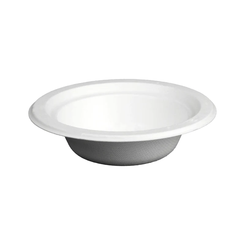 Bagasse-/Zuckerrohrschalen, rund, naturweiß