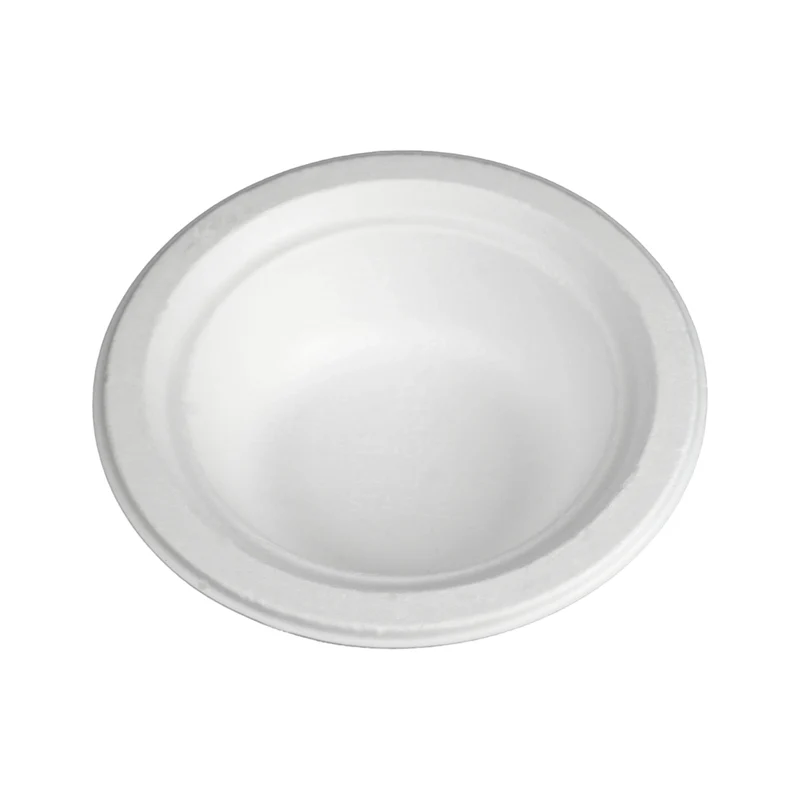 Bagasse-/Zuckerrohrschalen, rund, naturweiß
