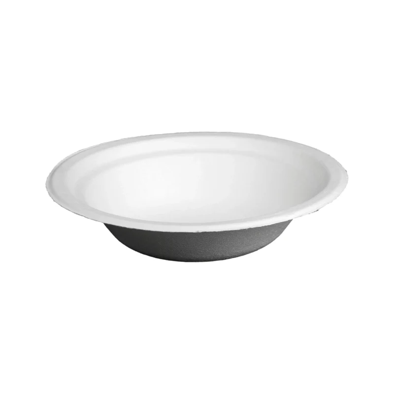 Bagasse-/Zuckerrohrschalen, rund, naturweiß
