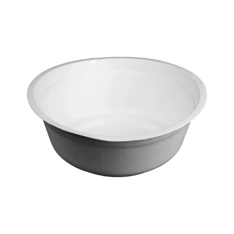 Bagasse-/Zuckerrohrschalen, rund, naturweiß