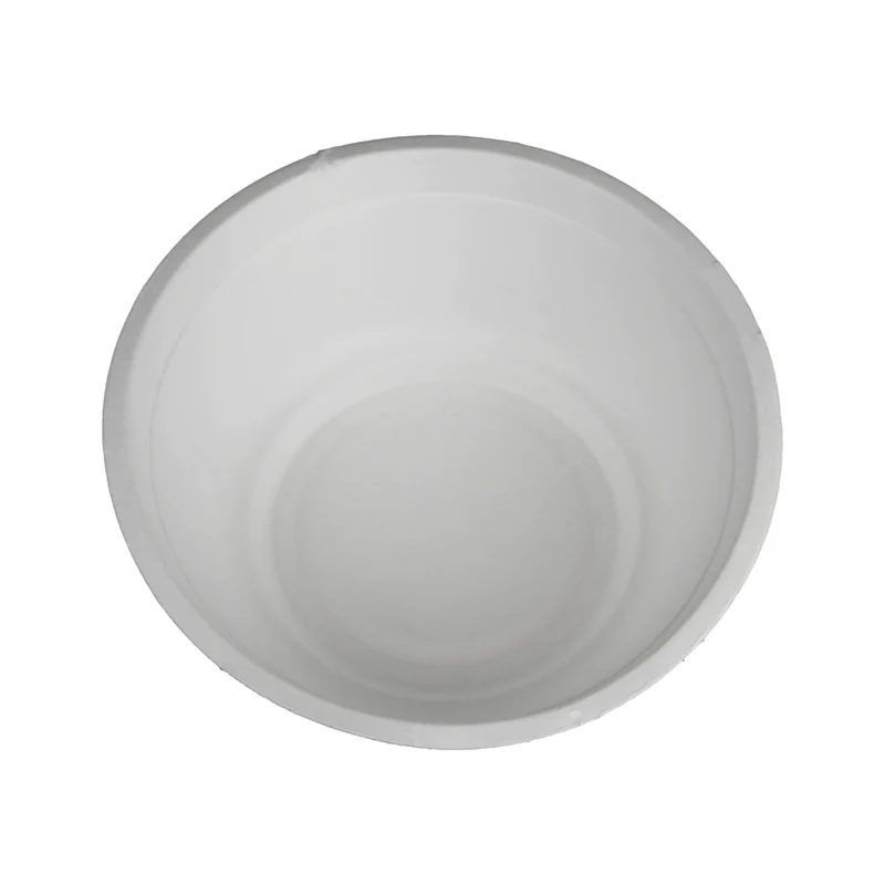 Bagasse-/Zuckerrohrschalen, rund, naturweiß