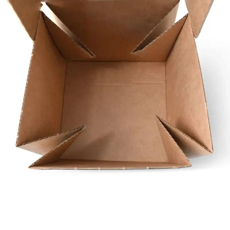 100x Burgerbox faltbar Kraftkarton braun 13 x 13 x 10cm
