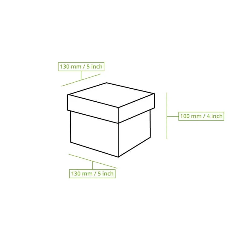 100x Burgerbox faltbar Kraftkarton braun 13 x 13 x 10cm