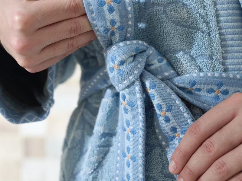 PIP STUDIO Jasmin Jacquard Bademantel light blue XL (1 Stück)