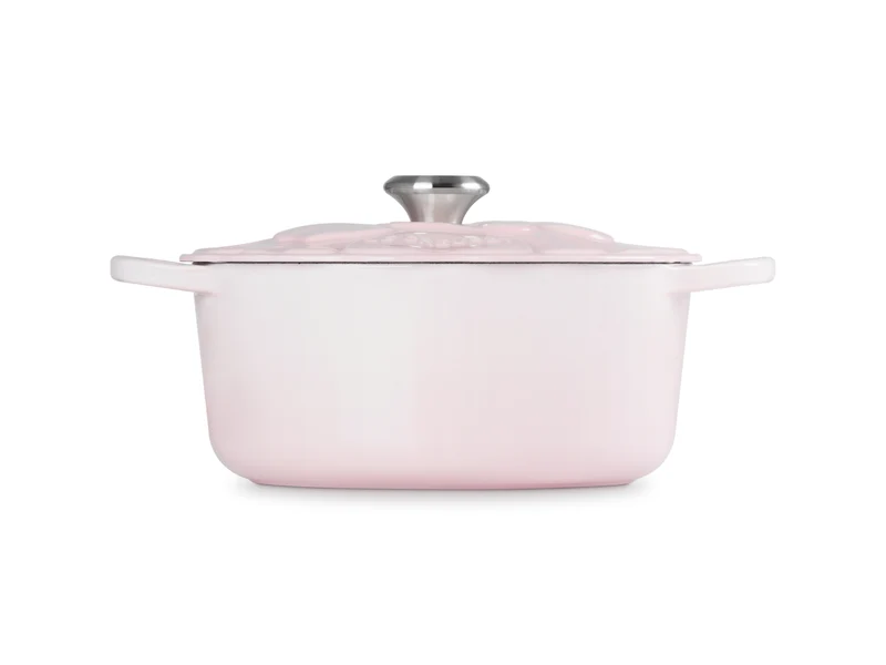 Le Creuset Bräter Blume Signature rund shell pink 26cm