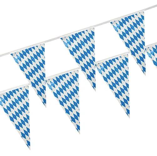 Wimpelkette Folie "Bayrische Raute" 10 Meter wetterfest