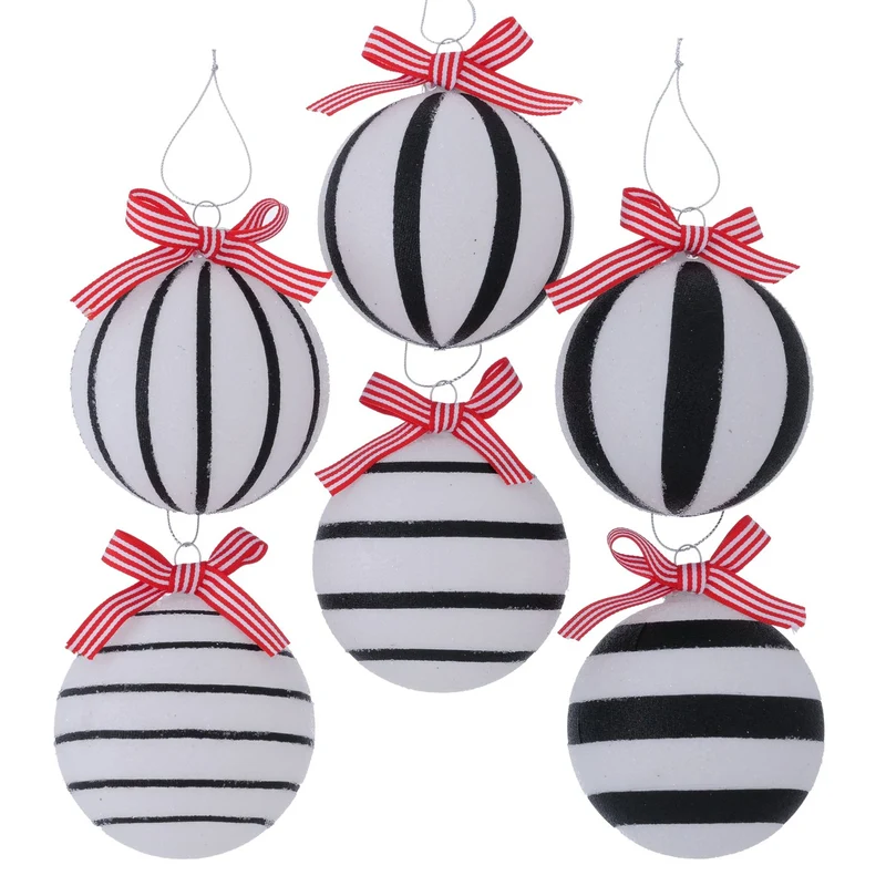 Weihnachtskugel Stripes 12tlg.