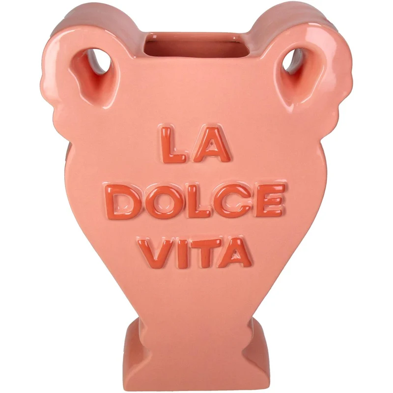 Vase La Dolce Vita Dolomite Pfirsich 23x9.5x35.8cm