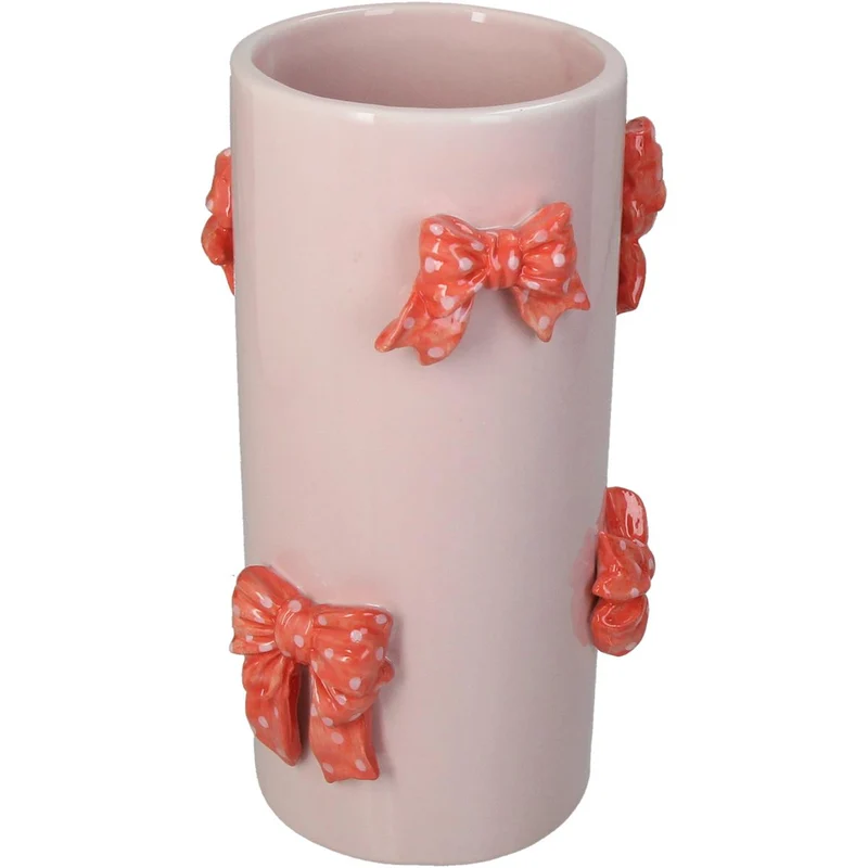 Vase Bow Dolomit Rosa 13x13x22,5cm
