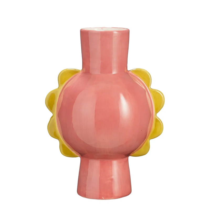 Maya Vase rosa - L15,5 x B11,5 x H22 cm