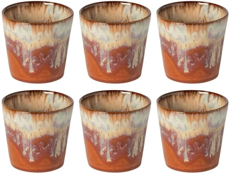 Costa Nova Kaffeetassen Casafina Poterie Caramel-Latte 190 ml - 6 Stück