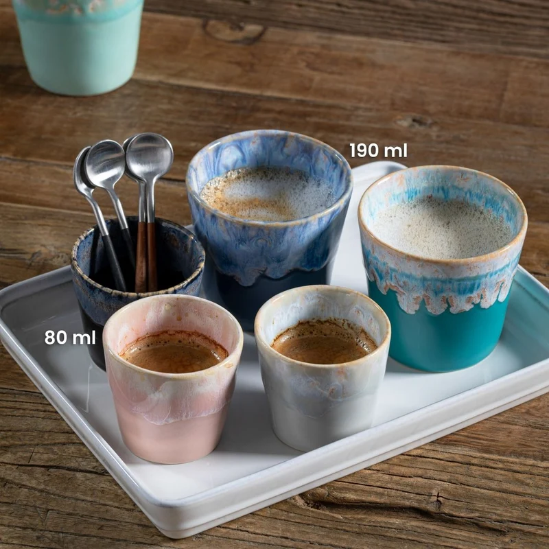Costa Nova Kaffeetassen Grespresso Denim 190 ml - 8 Stück - Geschenkbox